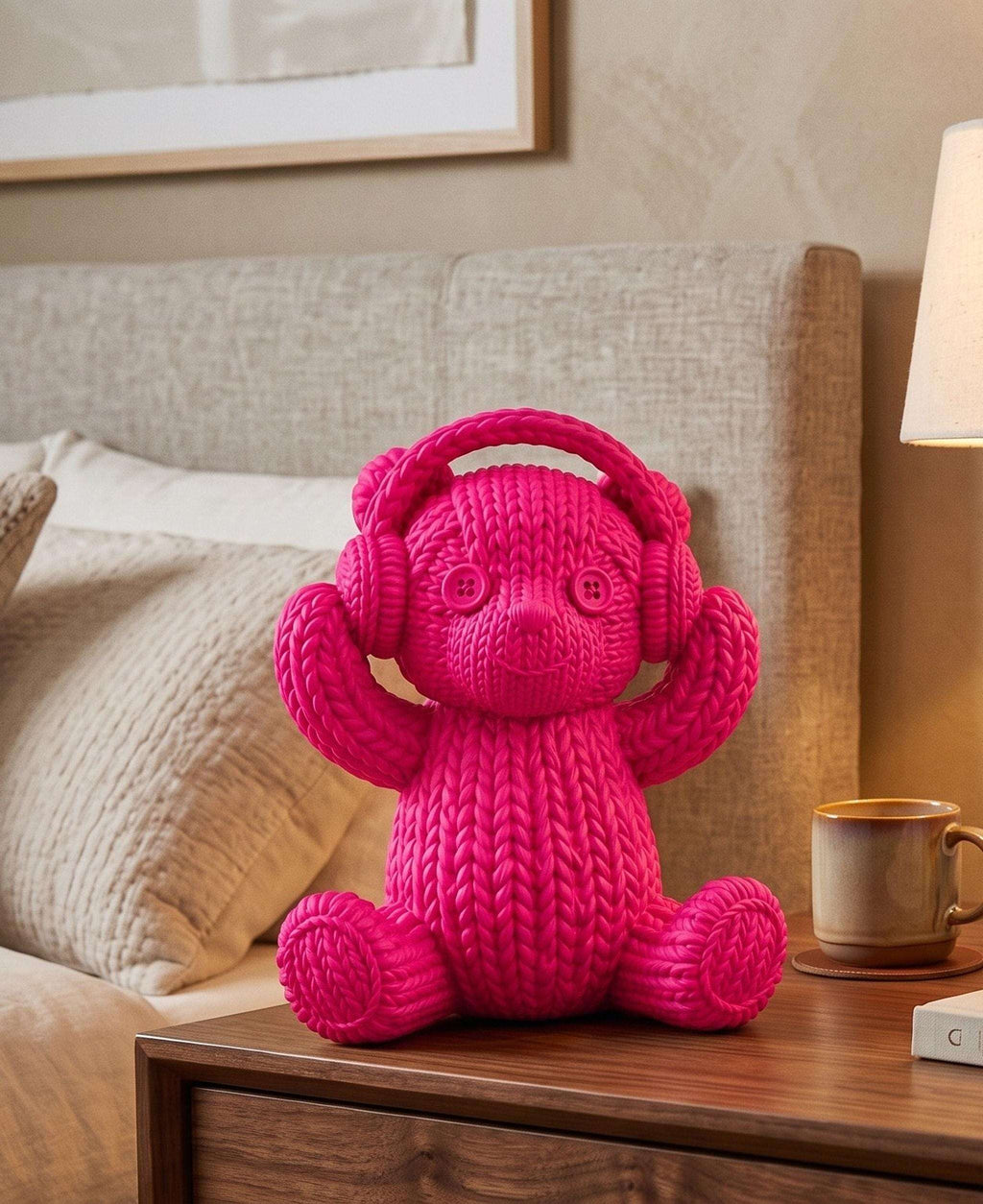 Statua Orsetto Rosa Candy in Resina, Teddy Bear Pop Art