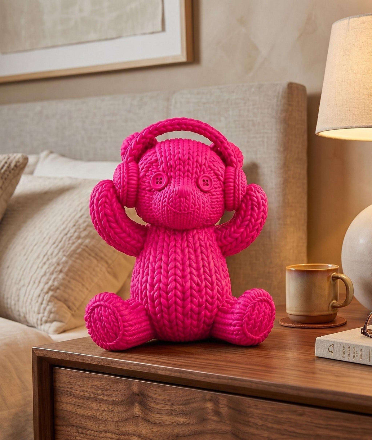 Statua Orsetto Rosa Candy in Resina, Teddy Bear Pop Art — immagine 2