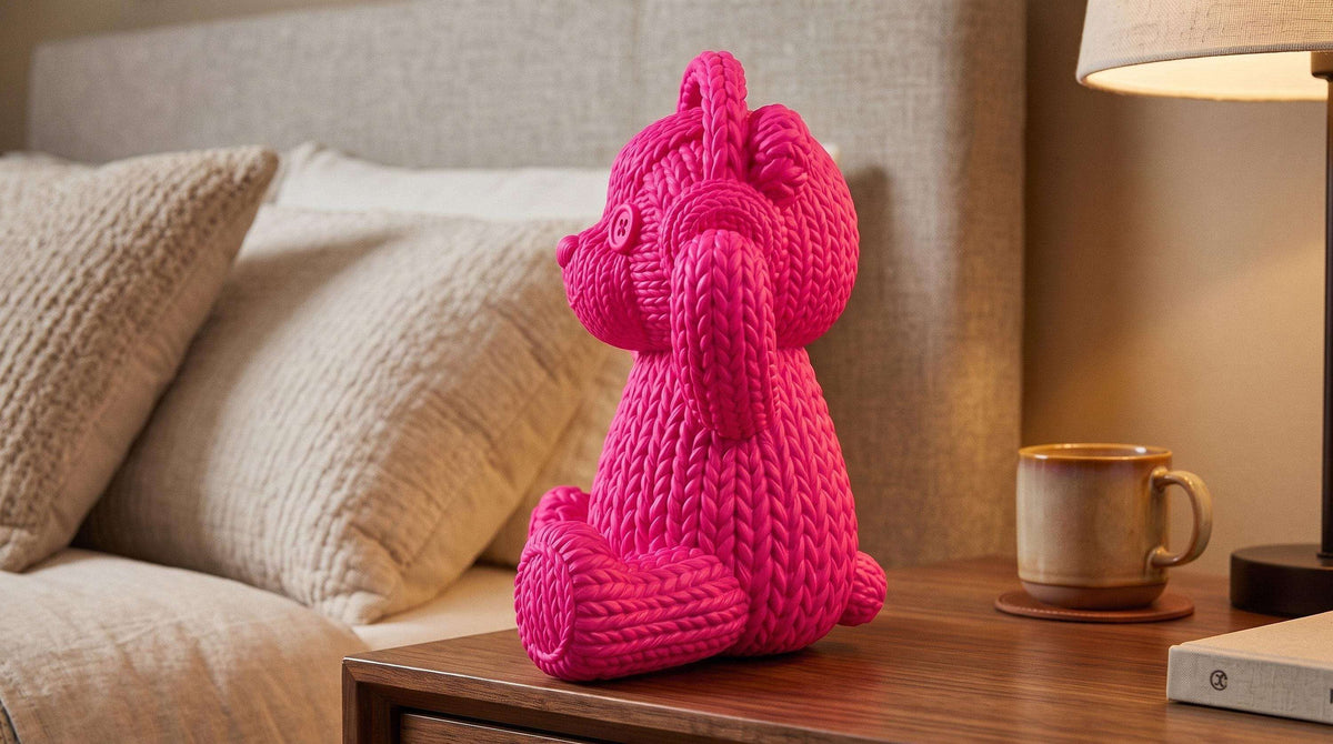 Statua Orsetto Rosa Candy in Resina, Teddy Bear Pop Art — immagine 3