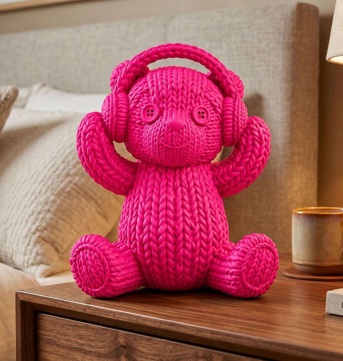 Statua Orsetto Rosa Candy in Resina, Teddy Bear Pop Art — immagine 5