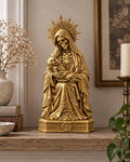Statua Santa Muerte Dorata in Resina, Pietà Macabra