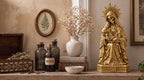 Statua Santa Muerte Dorata in Resina, Pietà Macabra — immagine 7