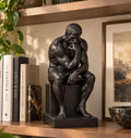 Statua Il Pensatore Nero in Resina Satinata