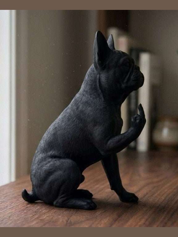 Bulldog Francese — Statuetta in Resina "Educato… ma non troppo" - Taraflo